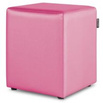 Happers - Pouf Cube Similicuir Extérieur Rose 1 unité Rose