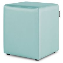 Happers - Pouf Cube Similicuir Extérieur Bleu Ciel 1 unité Bleu Ciel