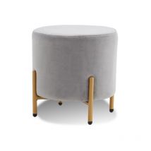 Designetsamaison - Pouf design gris - Thalie