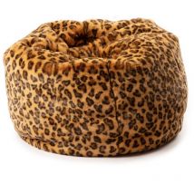 Linnea - Pouf en peluche Léopard Theo avec remplissage