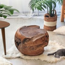 Wanda Collection - Pouf en racine de teck massif