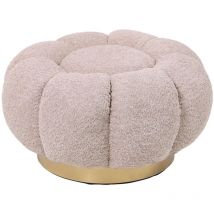 Hellin - Pouf en tissu bouclé en forme de fleur D65 - just