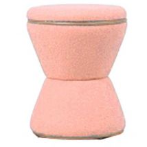 Leitmotiv - Pouf en tissu teddy Gustar