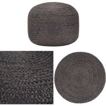 Vidaxl - Pouf fait à la main Gris foncé 45 x 30 cm Jute - Pouf Design - Pouf Moderne - Pouf Tissu - Pouf Artisanal - Pouf Confort - Home & Living