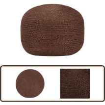Pouf fait à la main Marron 40 x 45 cm Jute - Pouf Design - Pouf Moderne - Pouf Artisanal - Pouf Jute - Pouf Confort