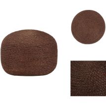 Pouf fait à la main Marron 40 x 45 cm Jute - Pouf Design - Pouf Moderne - Pouf Artisanal - Pouf Jute - Pouf Confort