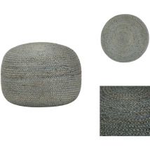 Pouf fait à la main Vert olive 45 x 30 cm Jute - Pouf Design - Pouf Moderne - Pouf Jute - Pouf Confort - Pouf Déco