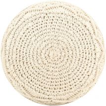 Les Tendances - inlife Pouf fait à la main en macramé 45x30 cm Coton