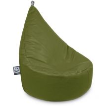 Pouf Fauteuil Similicuir Indoor Kaki Happers xl