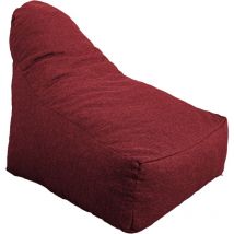 Deco Arts - Pouf fauteuil xxl d'intérieur en tissu effet lin - 120x70x90 cm - Prune