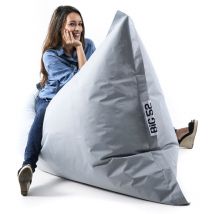 Livedeco - Pouf Géant Gris BiG52 Classic 170x130 cm - Déhoussable, Intérieur/Extérieur, Rempli de Billes de Polystyrène