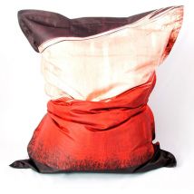 Livedeco - Pouf Géant xl Imprimé, Déhoussable, Intérieur, Salon, Chambre, vintage Drapeau Français