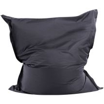 Beliani - Pouf Géant xxl 140 x 180 cm Noir Housse Amovible à Billes Polystyrène Fuzzy