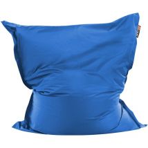 Pouf Géant XXL 140 x 180 cm Bleu Housse Amovible à Billes Polystyrène Fuzzy