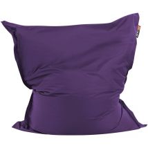 Beliani - Pouf Géant xxl 140 x 180 cm Violet Housse Amovible à Billes Polystyrène Fuzzy