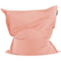 Pouf Géant XXL 140 x 180 cm Rose Housse Amovible à Billes Polystyrène Fuzzy