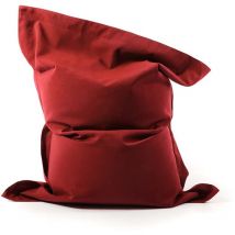 Livedeco - Pouf Géant xxl Déhoussable, Extérieur, Outdoor, Jardin, Terrasse, Voile Bateau Rouge BiG52