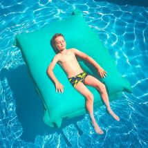Livedeco - Pouf Géant xxl Déhoussable, Flottant Pour Piscine, Turquoise pool BiG52