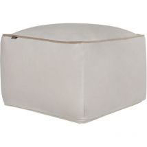 Beliani - Pouf Hellbeige Samtstoff Quadratisch 50 x 50 x 30 cm mit Paspel Modern Wohnzimmer Schlafzimmer Ausstattung Sitzhocker Fußhocker Bodenkissen