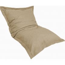 Deco Arts - Pouf intérieur xl Housse effet lin beige 150x100cm