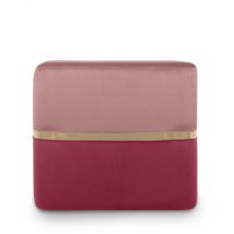 Sicaan - Pouf kate Velours Rose framboise et Métal Doré