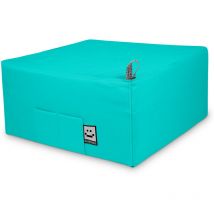 Happers - Pouf Lit 1 place Similicuir Indoor Turquoise Unique Turquoise