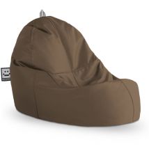 Happers - Pouf Lounge Similicuir Indoor Marron Marron
