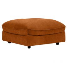 Meubletmoi - Pouf moelleux pour canapé modulable en tissu doux terracotta - charles
