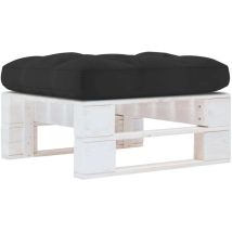 Pouf palette de jardin Bois de pin imprégné de blanc