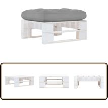 Pouf palette de jardin Bois de pin imprégné de blanc - Pouf De Jardin - Pouf Palette - Mobilier De Jardin - Chaise Lounge - Relax