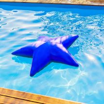 Livedeco - Pouf Piscine, Étoile de Mer Bleu, Flottant pool BiG52