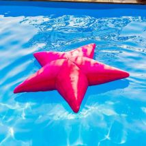 Livedeco - Pouf Piscine, Étoile de Mer Rose, Flottant pool BiG52