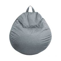 Bananair - Pouf Poire déhoussable - 80x70 cm Gris foncé
