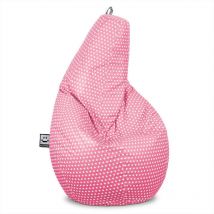Happers - Pouf Poire Imprimé Stars Rose xl