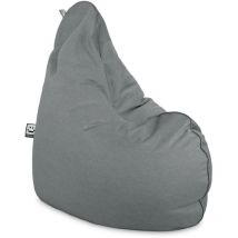 Happers - Pouf Poire Relax Velours Vintage Gris xl Gris