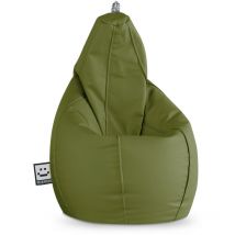Pouf Poire Similicuir Indoor Kaki Happers xxl
