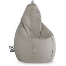 Pouf Poire Similicuir Indoor GrIs Clair Happers xl