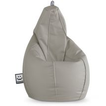 Happers - Pouf Poire Similicuir pour Extérieur ou Intérieur GrIs Clair xxl Gris Clair