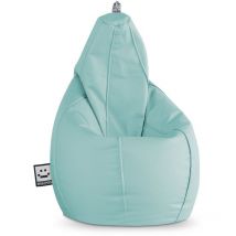 Happers - Pouf Poire Similicuir Outdoor Bleu Ciel xxl
