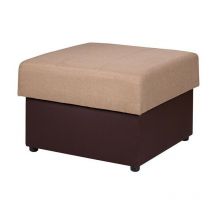 Mobilier1 - Pouf Providence 163, Soft 066 + Lux 02, 48x70x70cm, Diamètre: 0, Faux cuir + Tapisserie, Pieds: Plastique, 0, Boîte de rangement