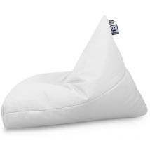 Pouf Pyramide Similicuir Outdoor Bleu Fonçé Happers XL