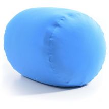 Livedeco - Pouf Repose Pieds Intérieur, Déhoussable, Salon, Chambre, Tissu Stretch élastique, Bleu BiG52