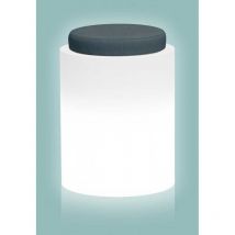 Pouf rond avec lumière led en résine 40X40 cm mod. Square led multicolor