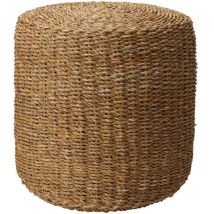 Home Styling - Pouf rond naturel Ø40x38 cm herbe de mer Home&Styling
