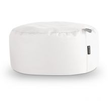 Pouf Rond Similicuir Indoor Blanc Happers