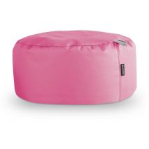 Happers - Pouf Rond Similicuir Outdoor Rose Rose