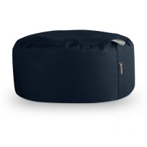 Happers - Pouf Rond Similicuir Outdoor Bleu Fonçé Bleu Fonçé