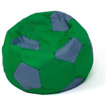 UNKNOWN GO GIFT Pouf, vert, gris, ballon de football Oxford (5905359294801)