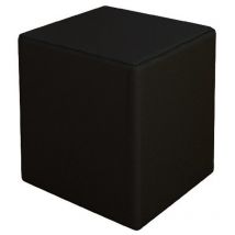Homemania - Pouf Square, Panneau Aggloméré Mélaminé, Velours, Noir, 34x34x37 cm