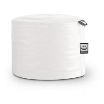 Pouf tabouret Similicuir Indoor Blanc Happers